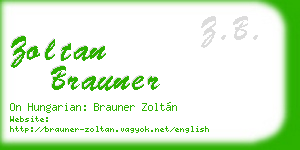zoltan brauner business card